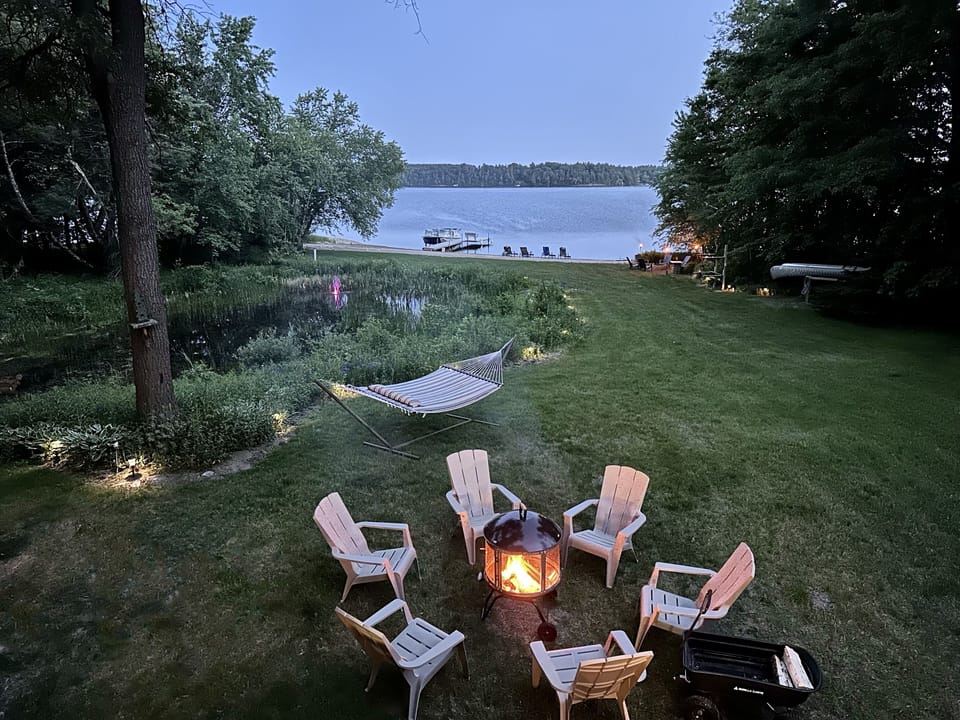 Enjoy a fire by the cabin or by the beach. 