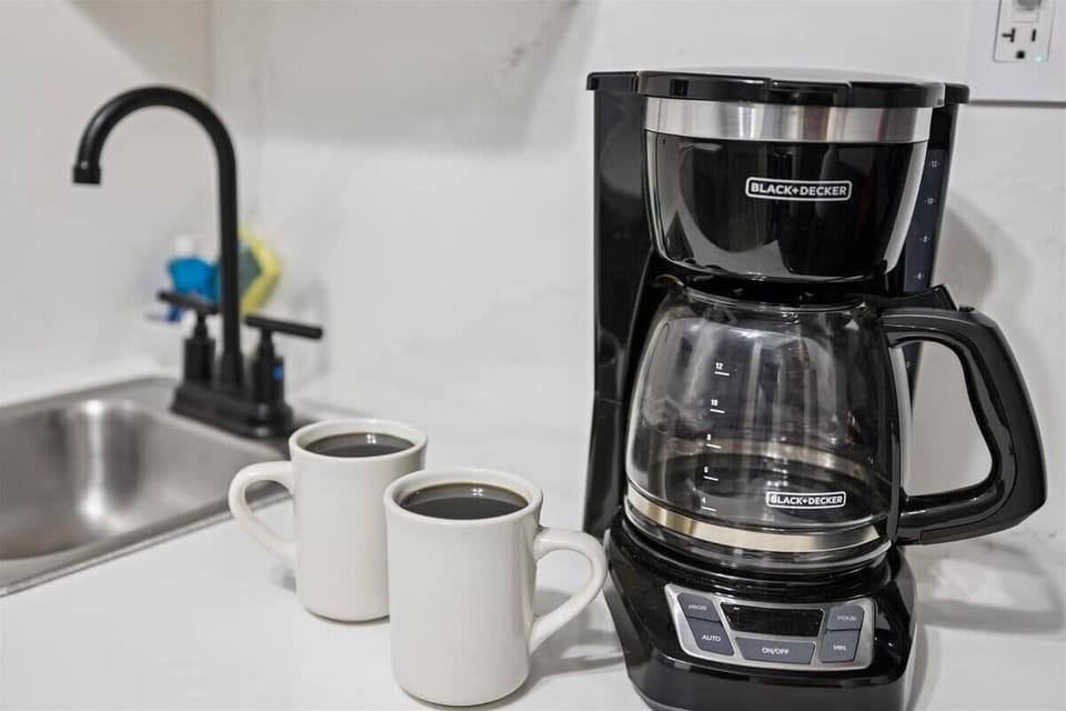 Coffee Corner: Brew your morning magic with freshly made coffee in style!