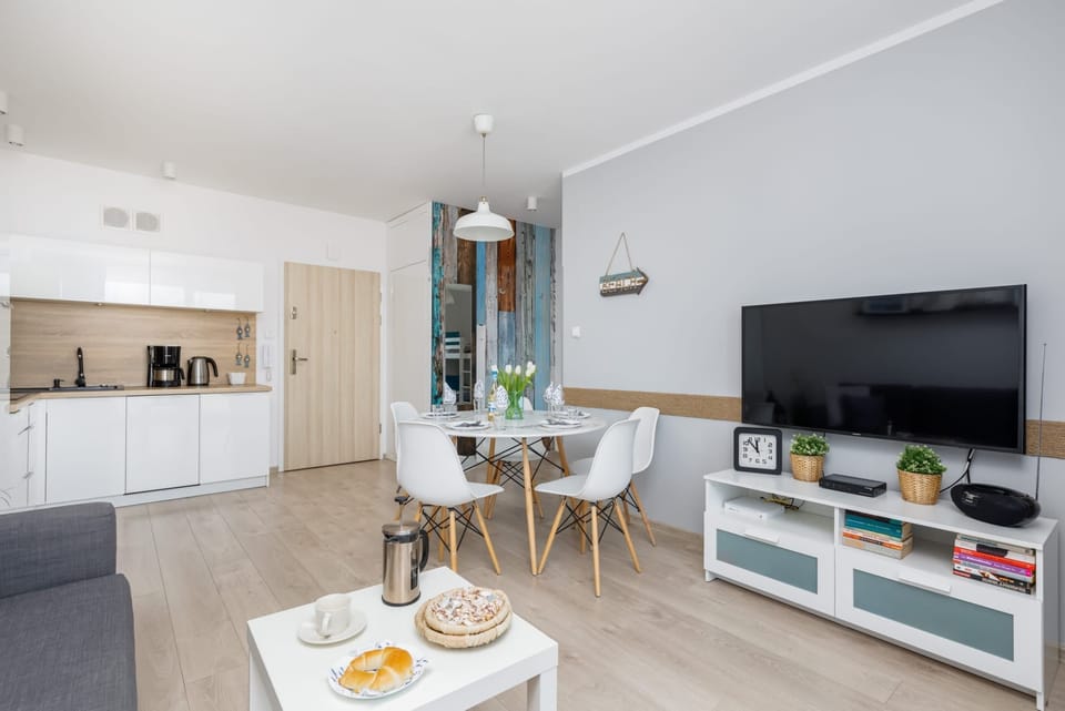 A modern dining and living area, blending functionality with elegant decor.
