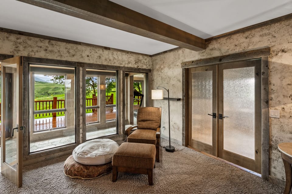 Reading nook in the master bedroom.