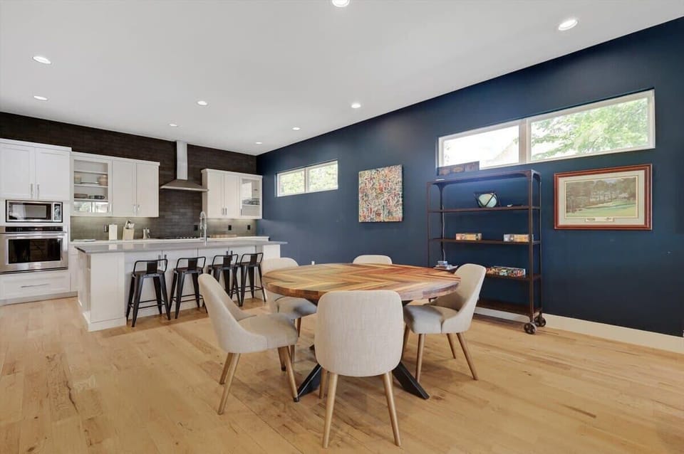 Whether you're hosting a holiday feast or a casual get-together, this dining area is the perfect place to come together with the people who matter most.