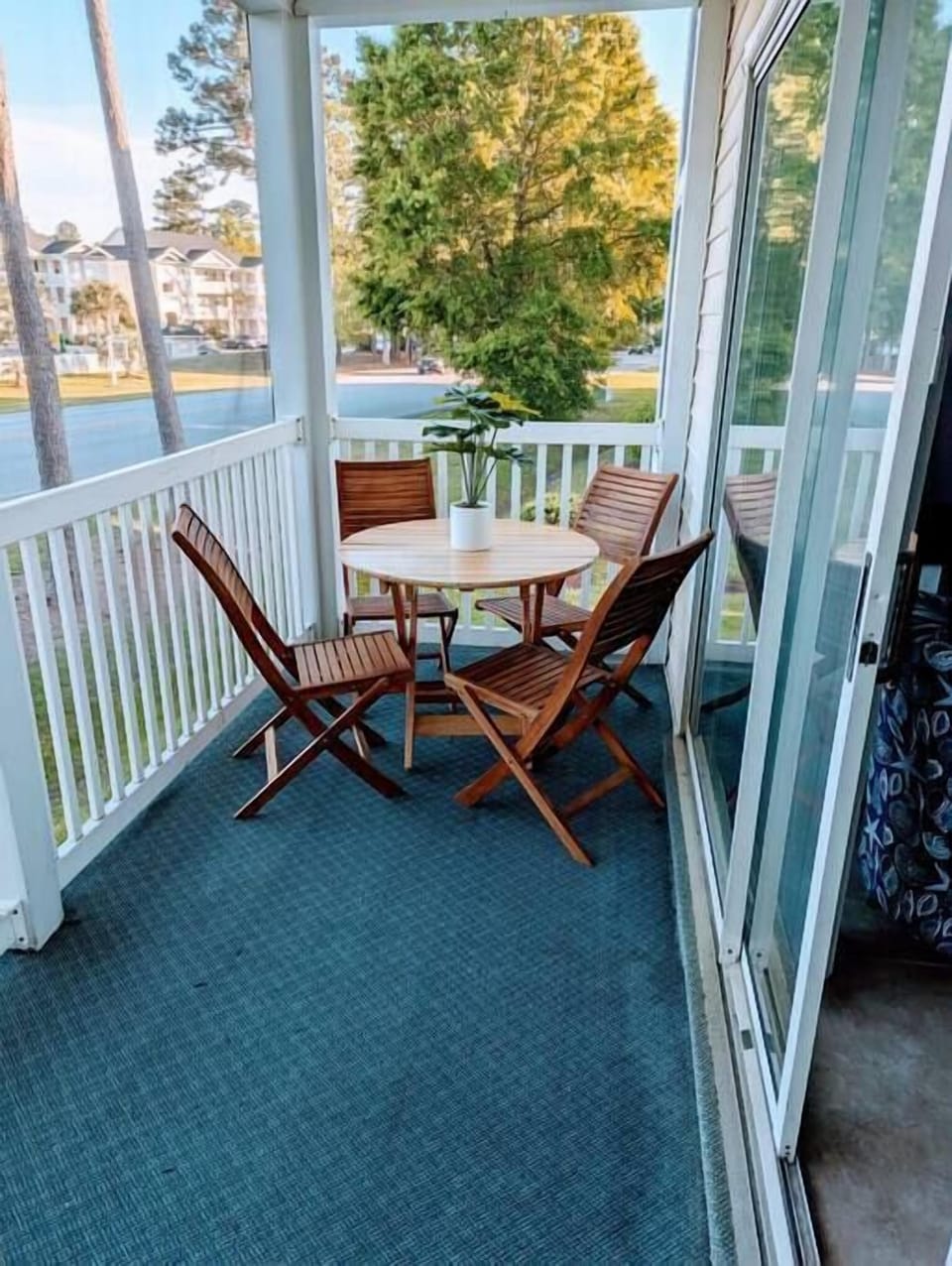 Patio with cozy outdoor dining area