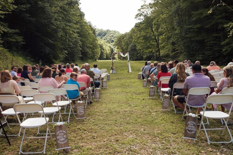 Outdoor banquet area