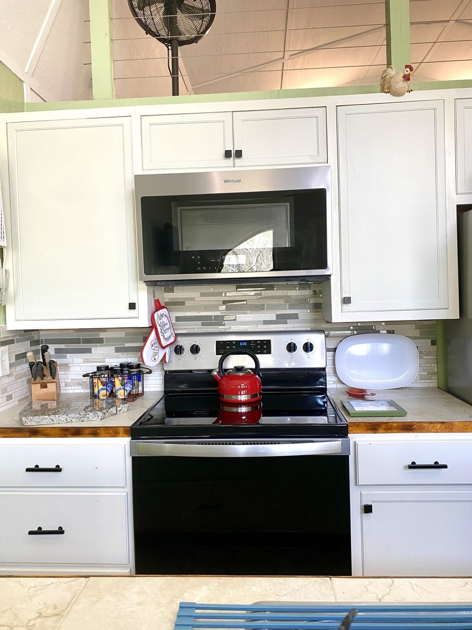 Stove and microwave