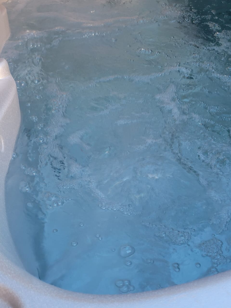 Hot tub, back yard