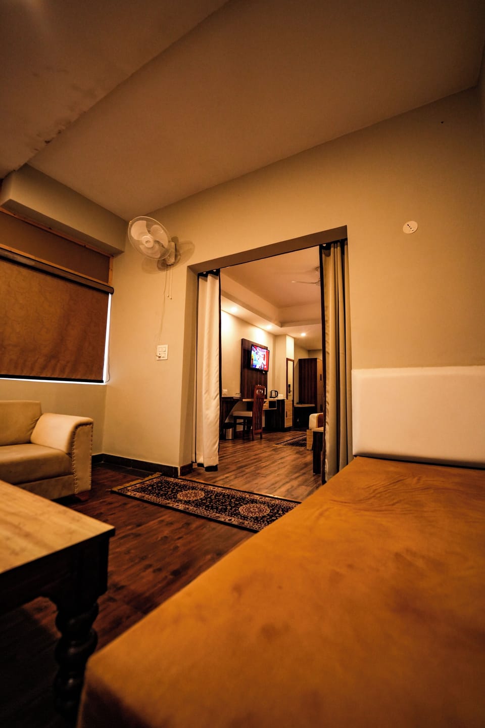 Family Room | Down comforters, memory foam beds, laptop workspace, blackout drapes