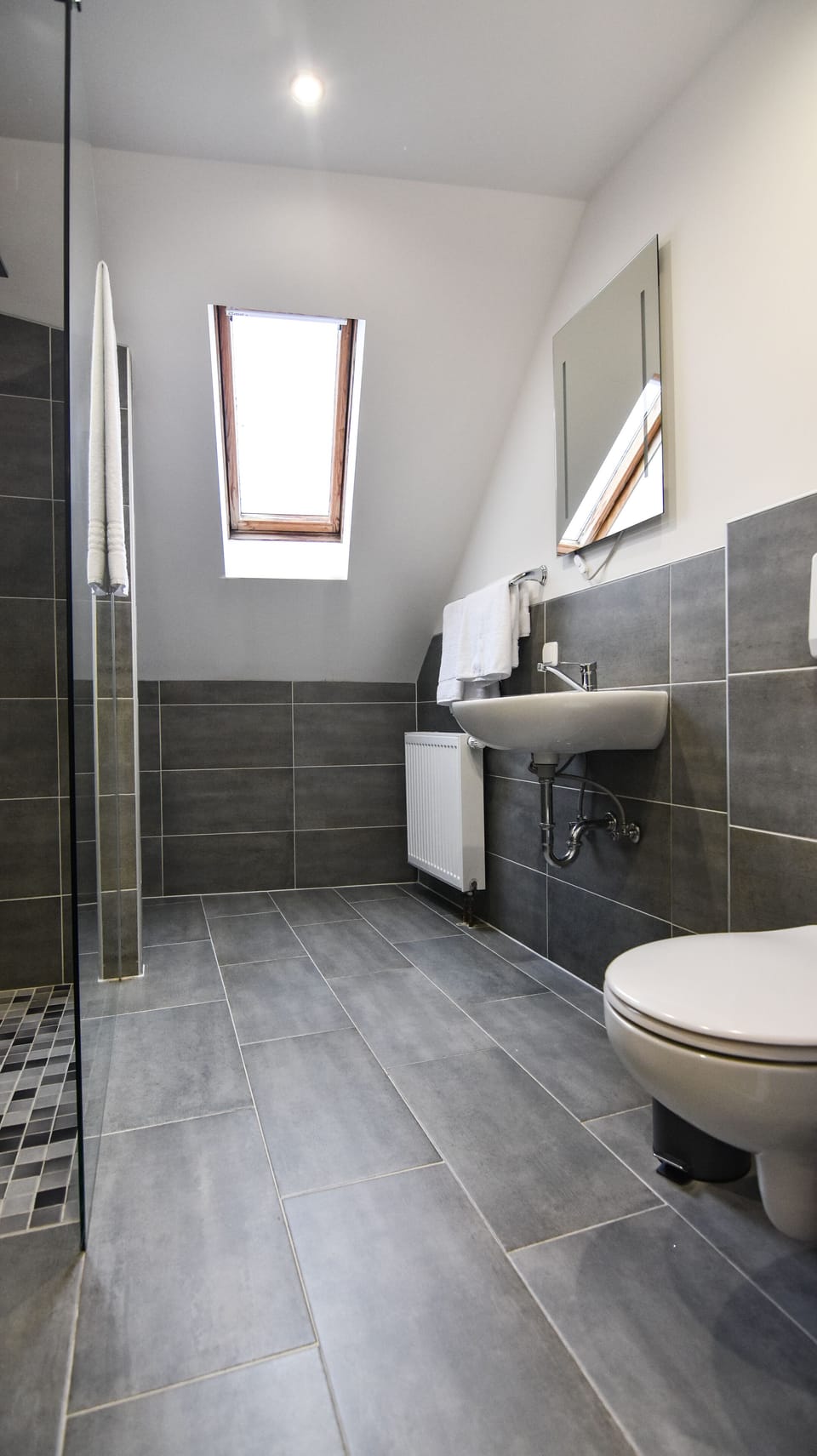 Comfort Double Room | Bathroom | Shower, hair dryer, towels, soap