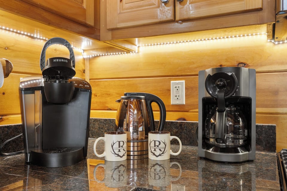 Grab that first cup of coffee and head out to the deck to watch the sunrise over the Coosawattee River