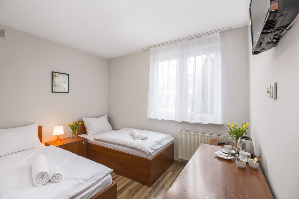 Standard Twin Room | Desk, laptop workspace, WiFi (free), bed sheets