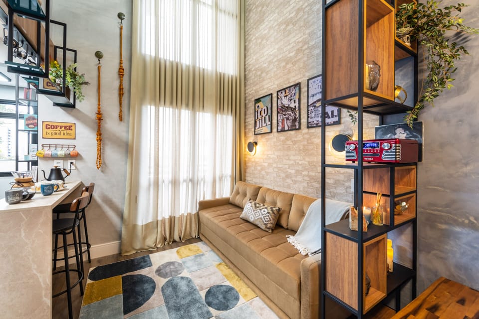 Design Duplex | Living area | 43-inch Smart TV with cable channels, TV