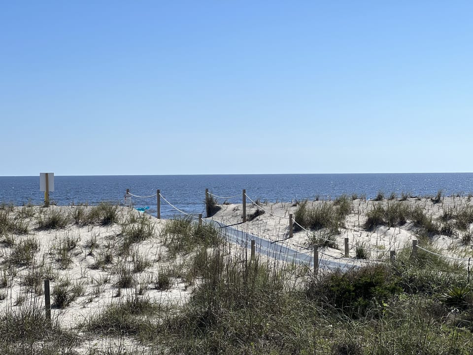 Beach access with mobi mats for convenience. 