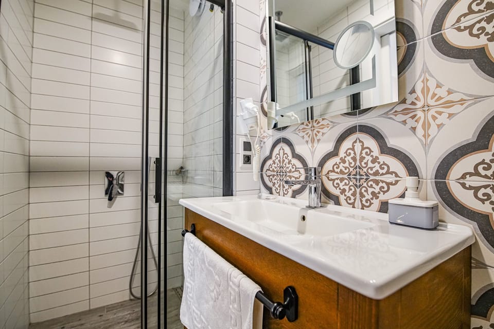 Deluxe Double Room | Bathroom | Shower, hair dryer, towels