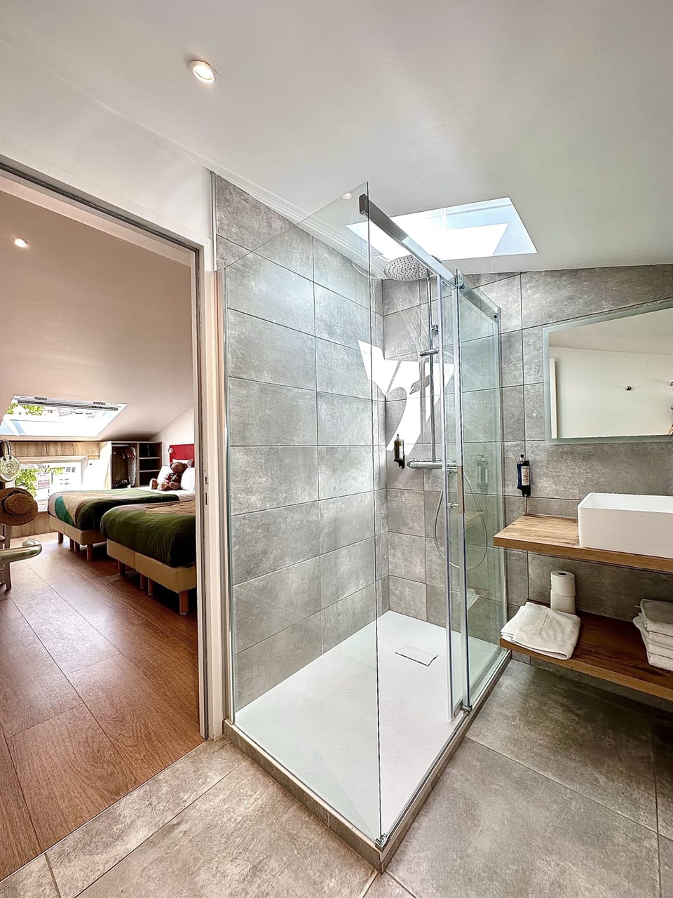 Family Room | Bathroom | Eco-friendly toiletries, hair dryer, towels, soap