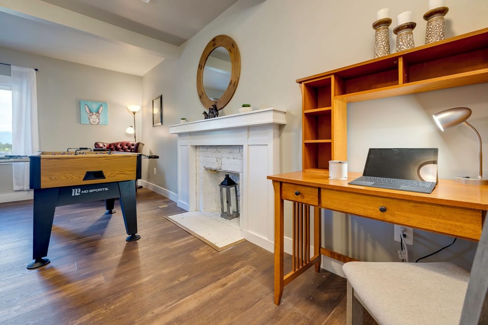 Desk. The house has great high speed wifi