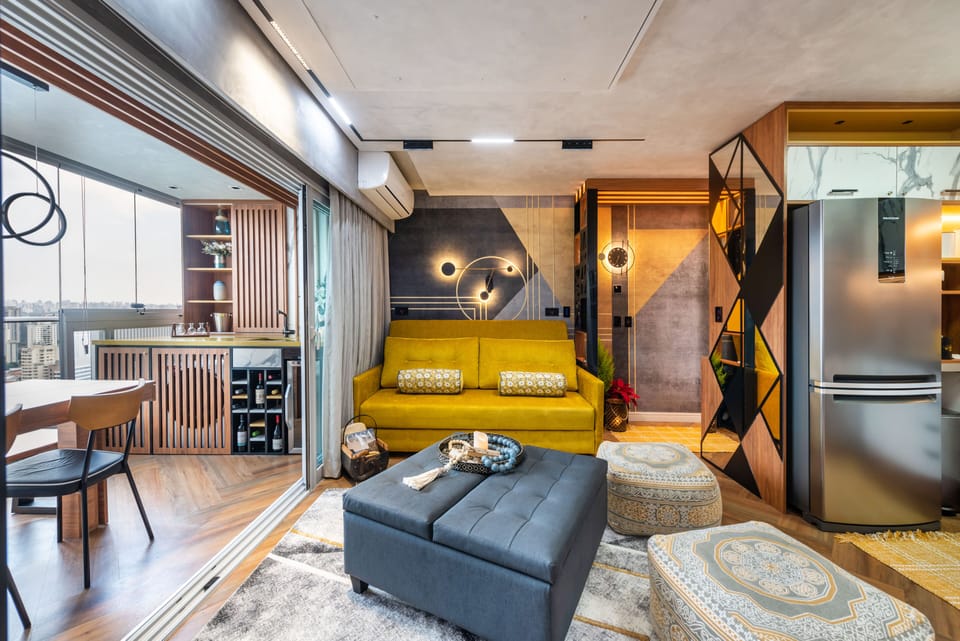Luxury Apartment | Living area | 55-inch Smart TV with cable channels, TV