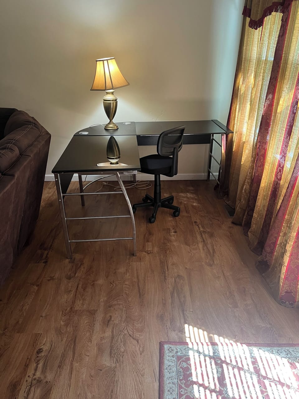 Small business table and chair.