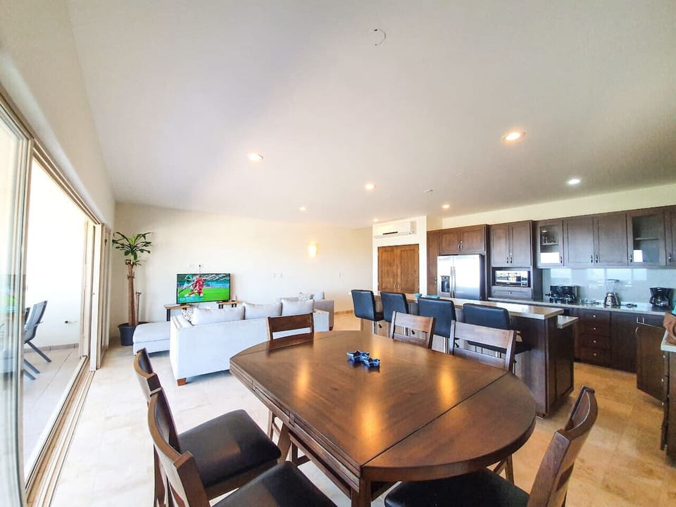 Gather around the elegant dining table to enjoy meals together and make lasting memories.