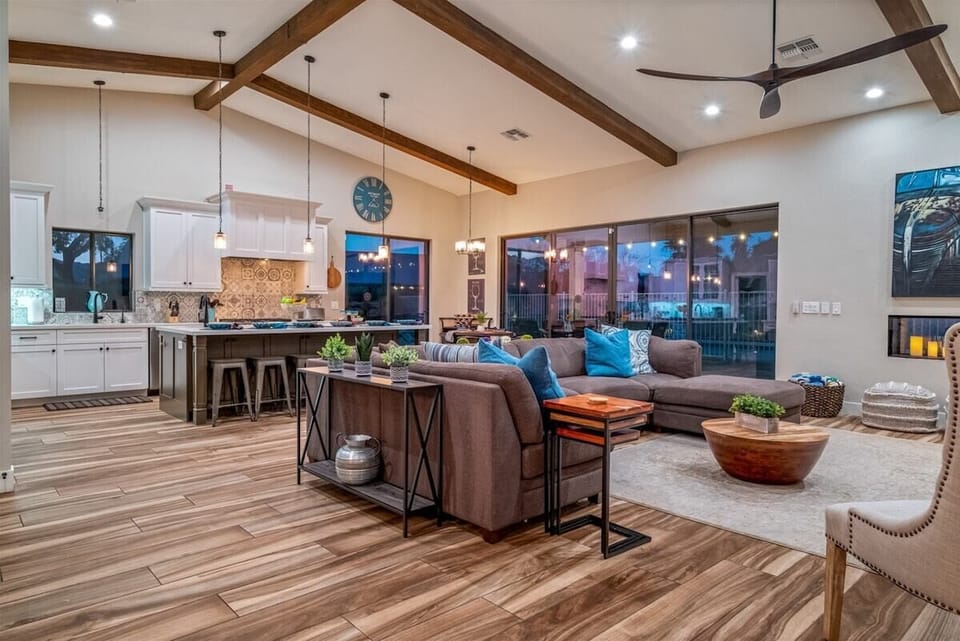 This open floorplan has plenty of space for everyone.