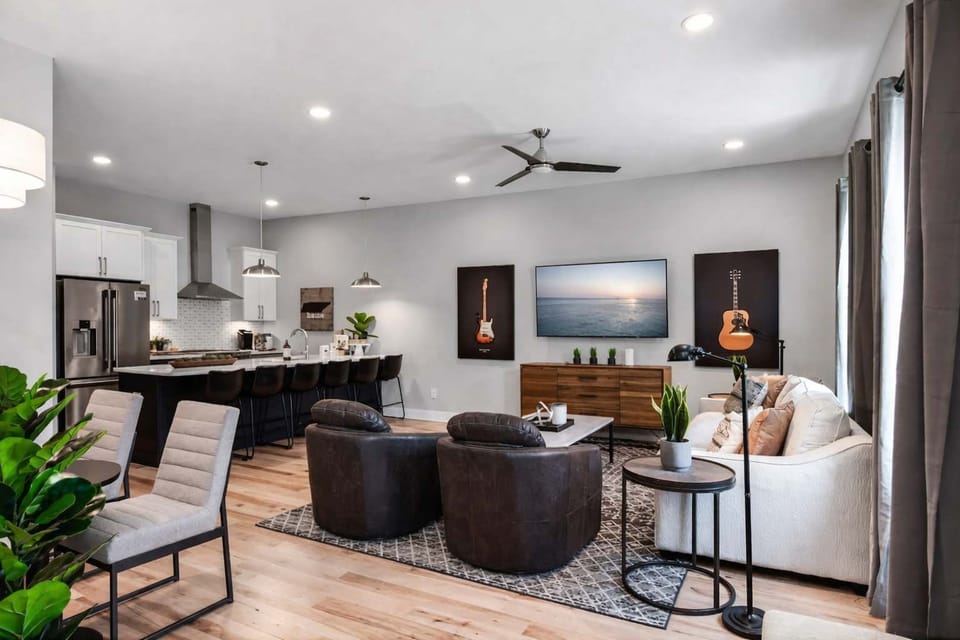 Chic, comfortable furniture throughout the home- it's time to relax!