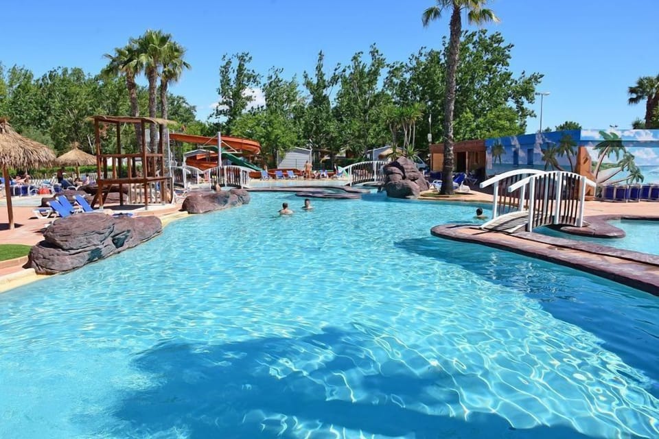  A spacious resort pool with crystal clear water.