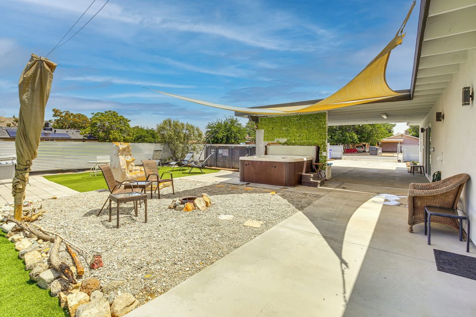 Private Patio | Hot Tub | Fire Pit (w/ Firewood) | Gas Grill (w/ Propane)
