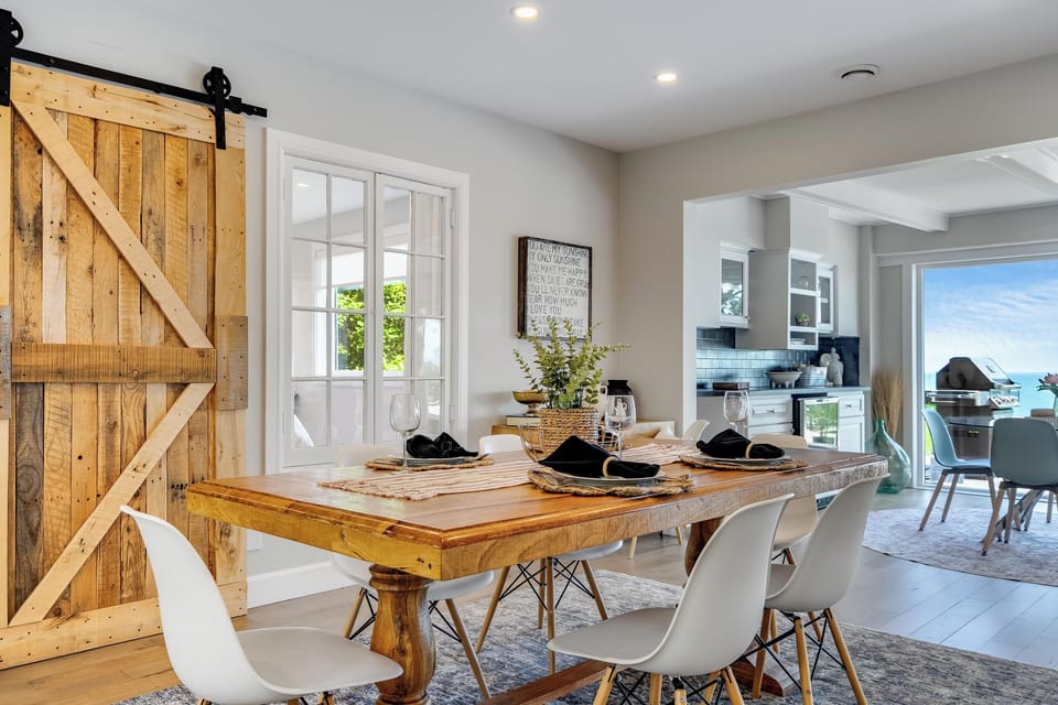 Share meals and conversation in the heart of the home. 