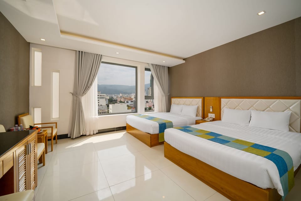 Luxury Quadruple Room | Hypo-allergenic bedding available, Select Comfort beds, minibar, desk