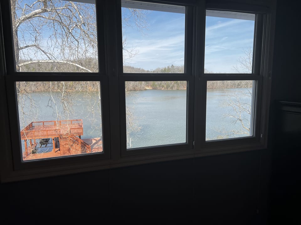 Master bedroom lake view