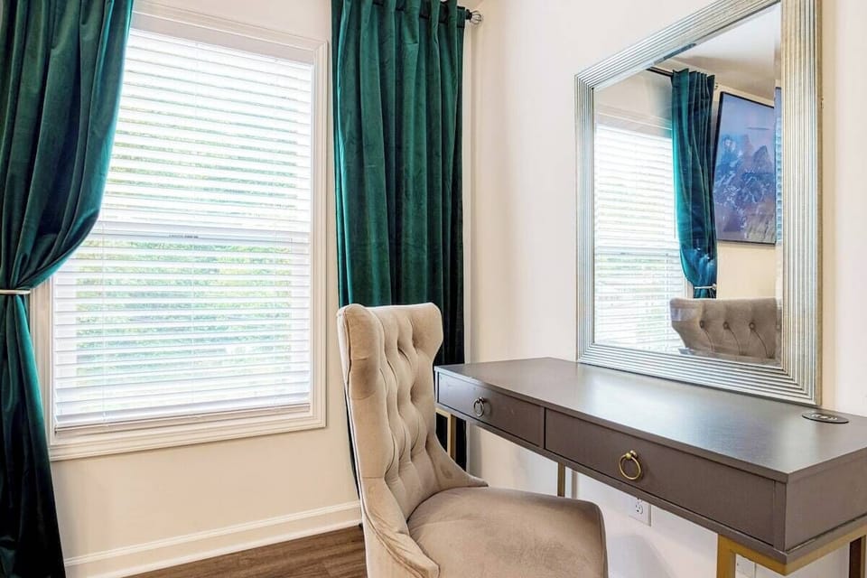 Bedroom 1 with vanity or work station