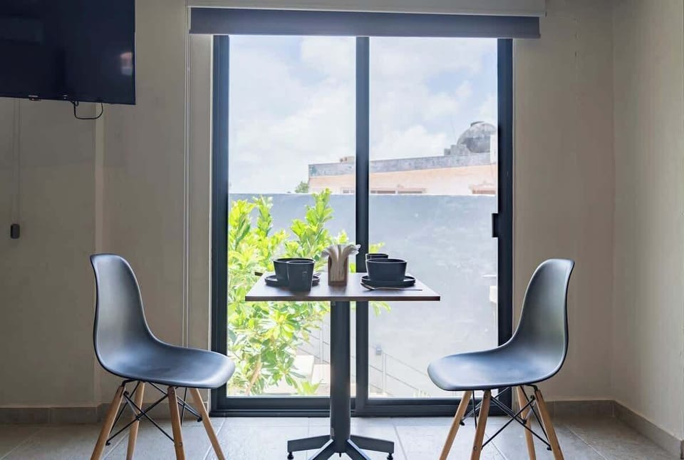 Dining table by the window