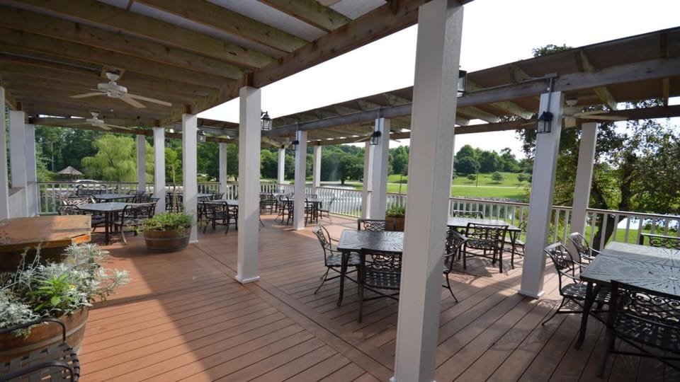 Enjoy lunch or dinner on the restaurant patio.