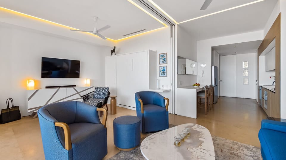 [Living Area] Flexible layout with Murphy bed & sliding wall creating 2nd bedroom.