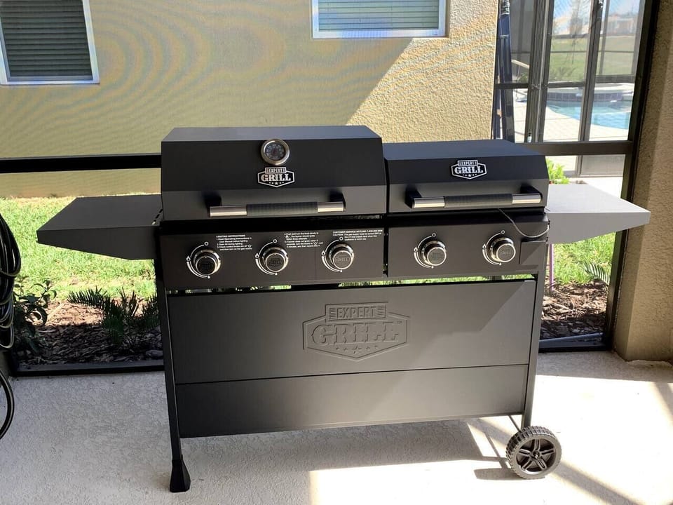 Get your BBQ on with this dual expert propane grill.