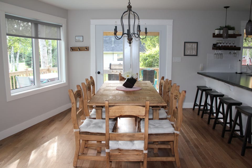 Dining table seats 8