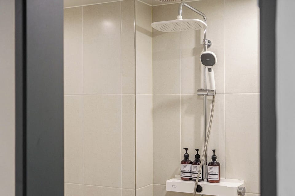 Hair dryer, bathrobes, slippers, bidet