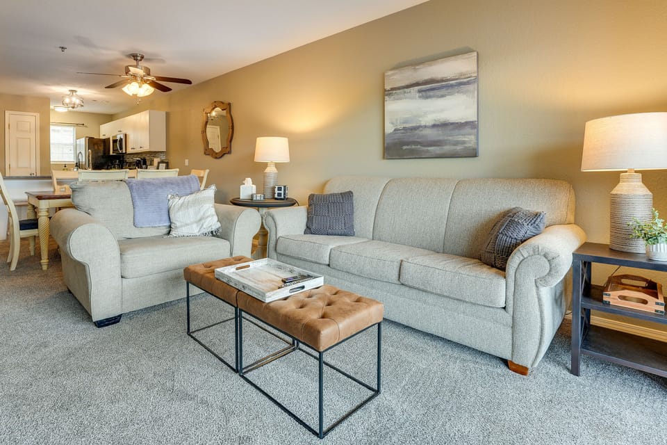 Living Room | Free WiFi | Central Heat & A/C | Smart TV | Sleeper Sofa
