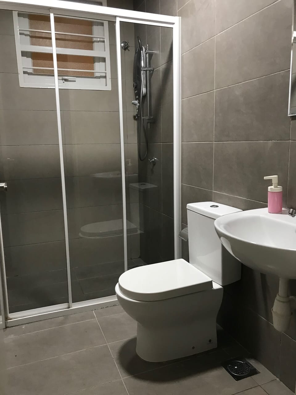 Shower, bidet, towels, soap