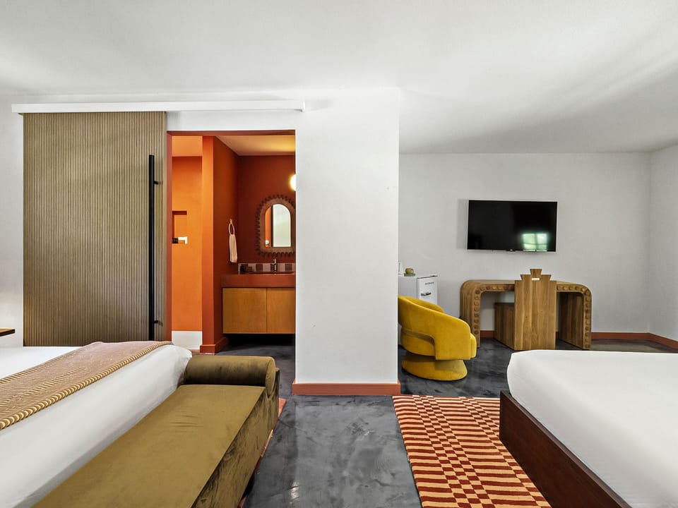 Memory foam beds, blackout drapes, bed sheets