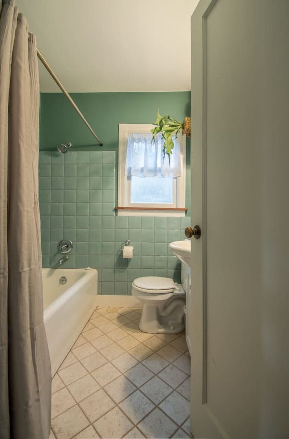 This bathroom is located on the main floor of the home.