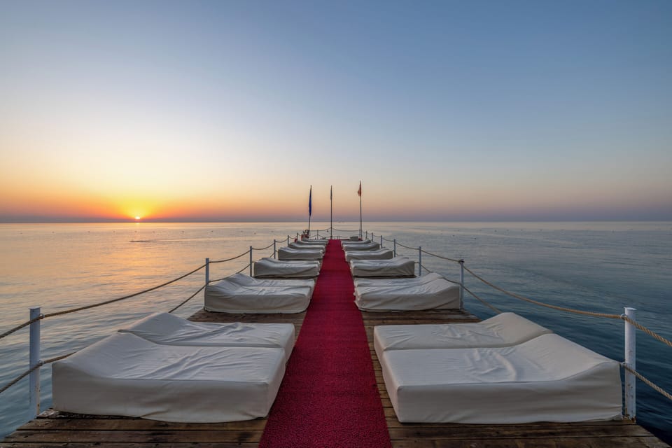 Private beach, beach bar