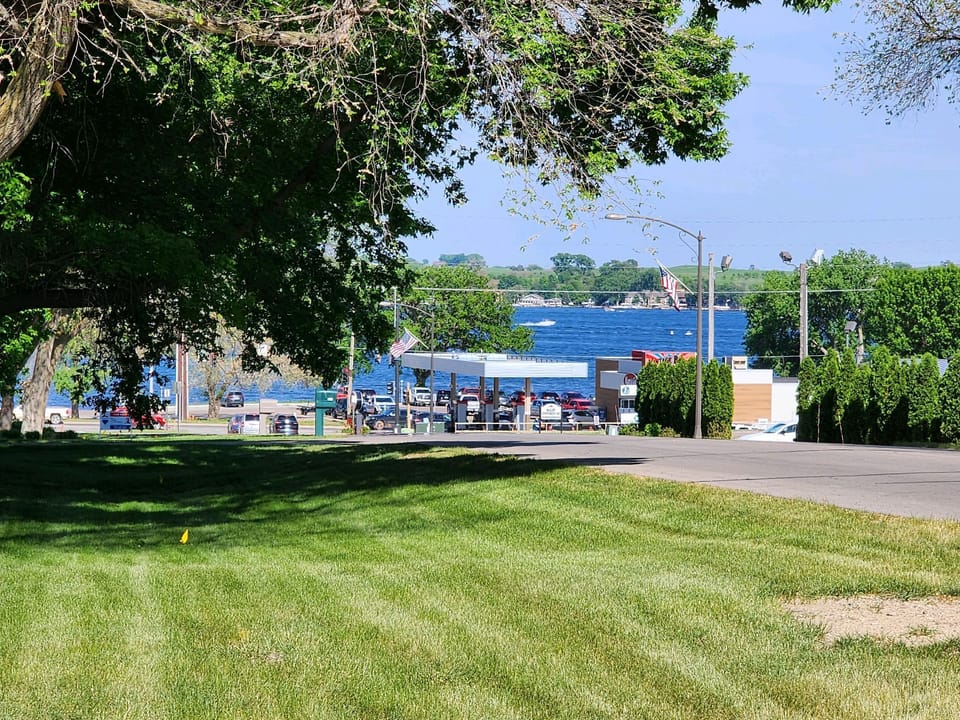 View of the lake from the property