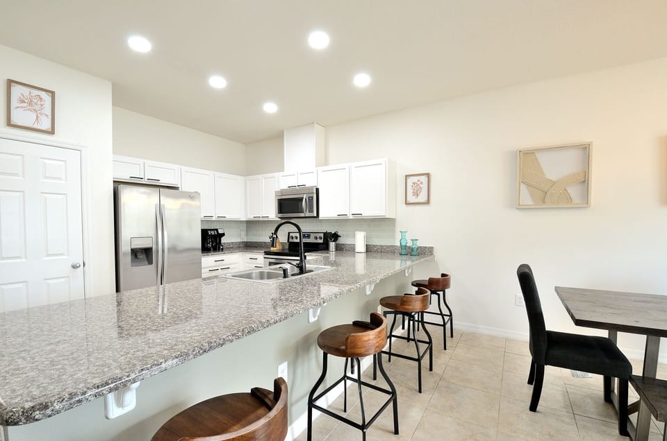 Huge kitchen with island seating!