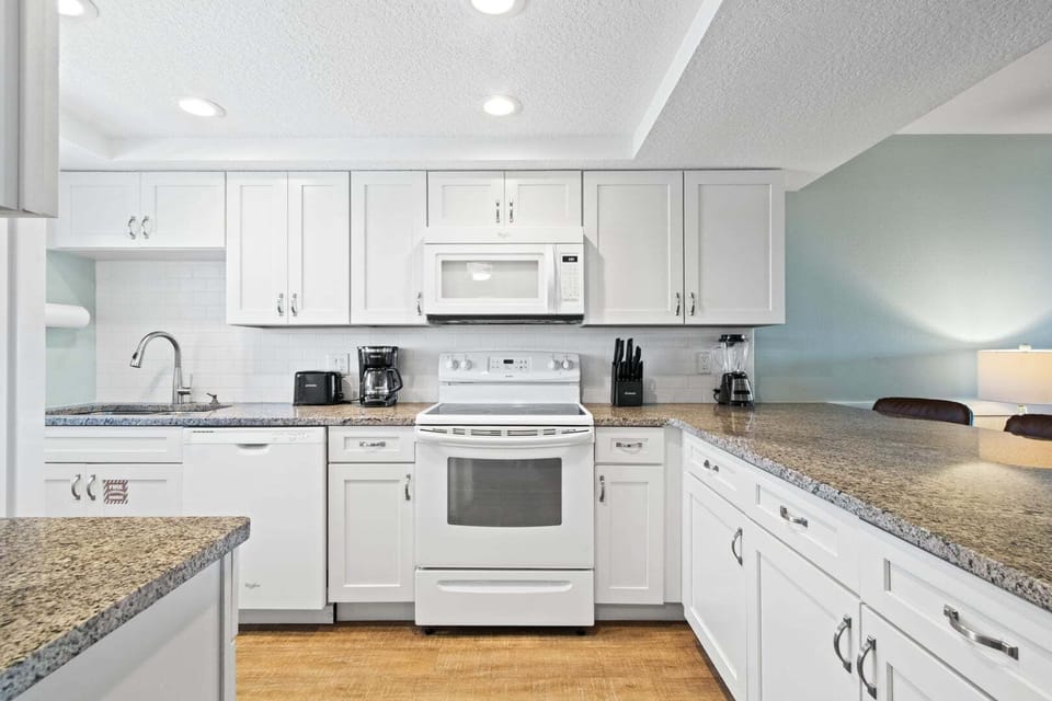 Fully equipped kitchen with modern appliances