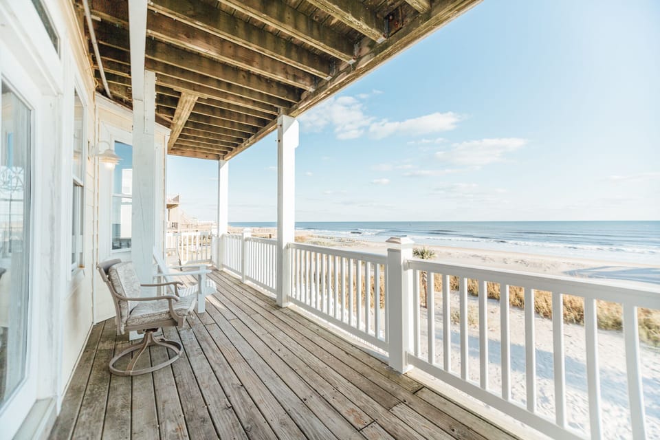 Balcony views of dolphins & sunrise