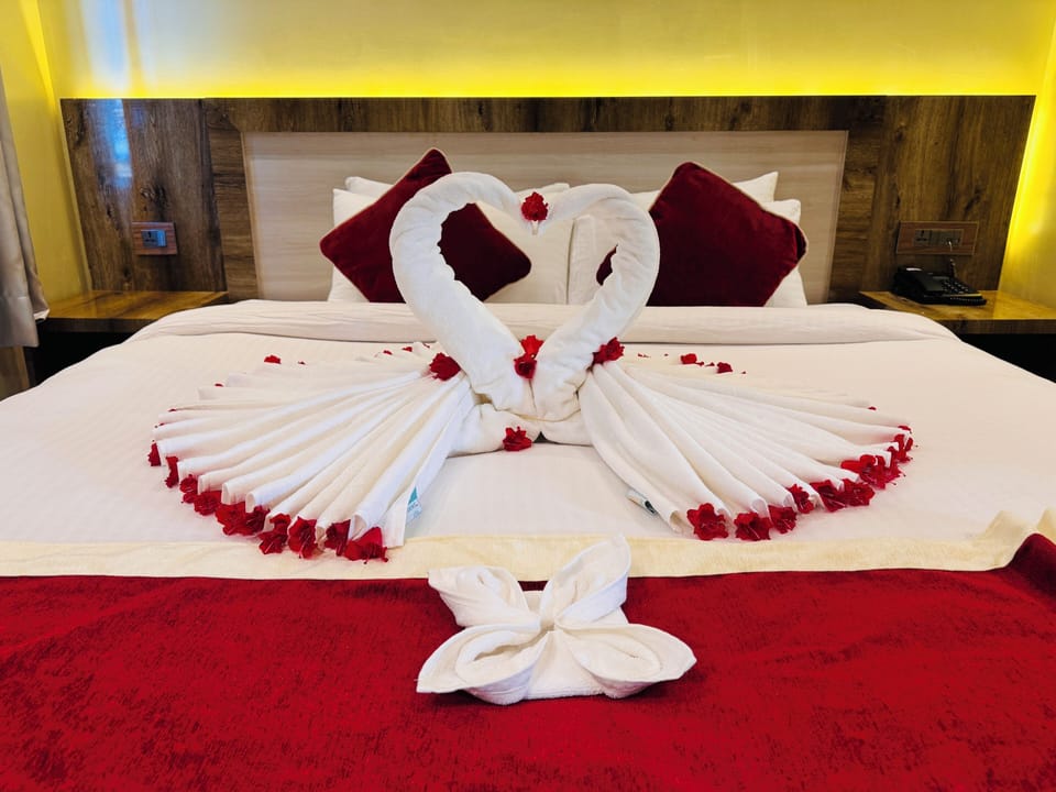 Premium bedding, memory foam beds, individually decorated