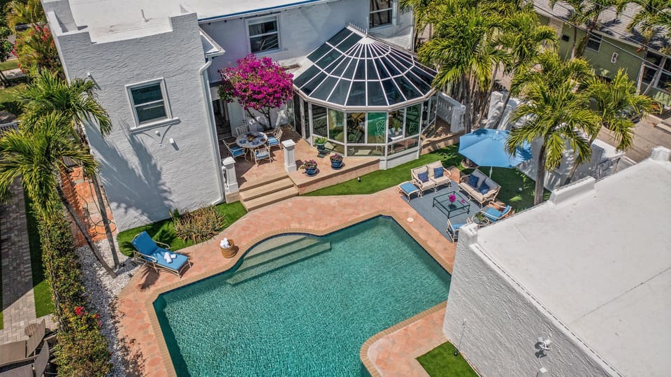 Soak in the heated pool and let your worries fade away.