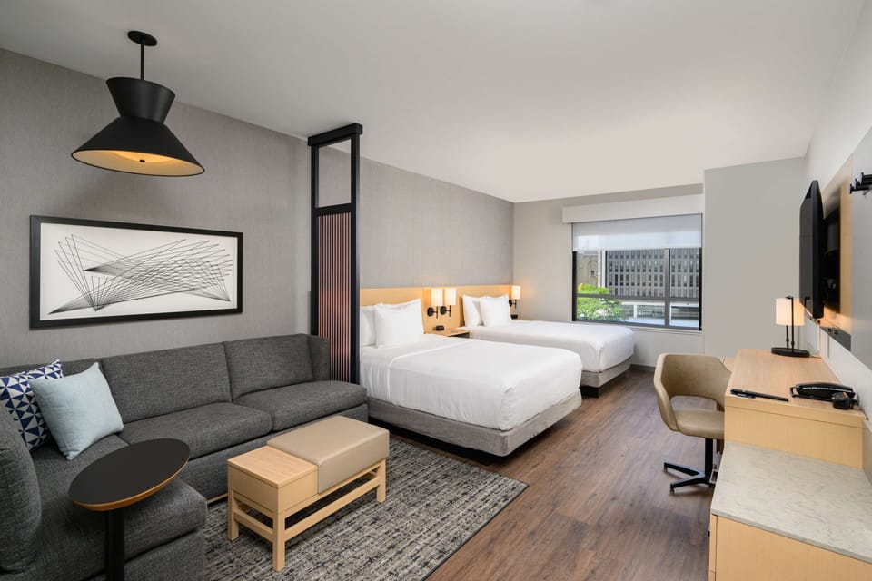 Standard Room, 2 Queen Beds | Desk, laptop workspace, iron/ironing board, free WiFi