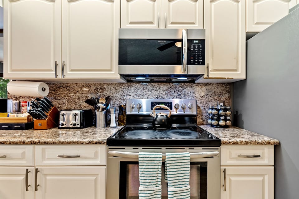 Fully equipped kitchen has everything you need to whip up a meal 