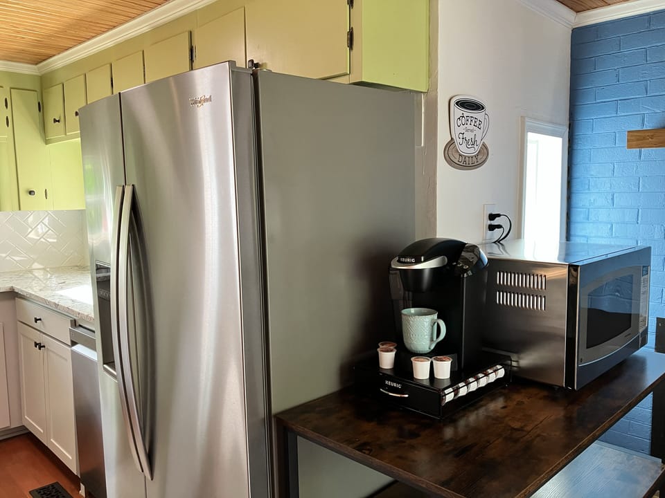 Coffee station beside the kitchen