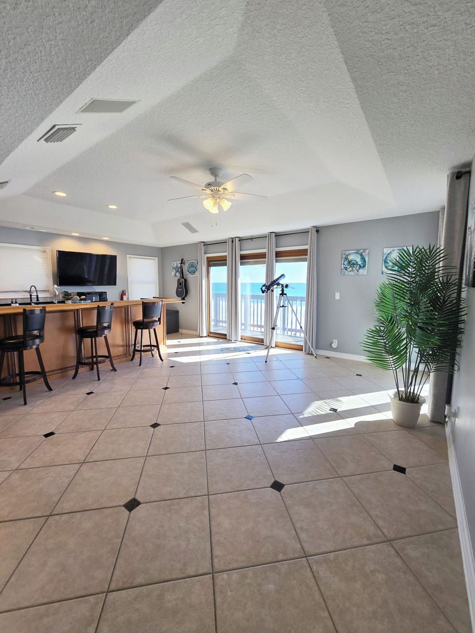 Upstairs Bar and Private Balcony